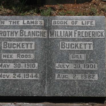 BUCKETT William Frederick 1901-1982 & Dorothy Blanche ROOS 1910-1944
