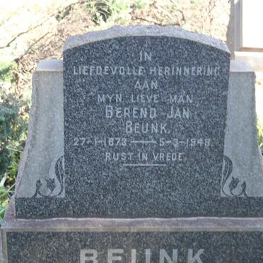 BEUNK Berend Jan 1873-1948