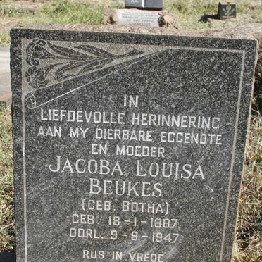 BEUKES Jacoba Louisa nee BOTHA 1887-1947