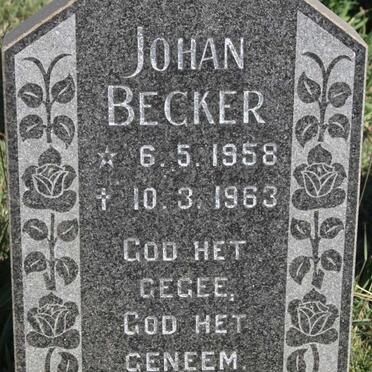 BECKER Johan 1958-1963