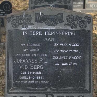 BERG Johannes P.L., v.d. 1921-1954