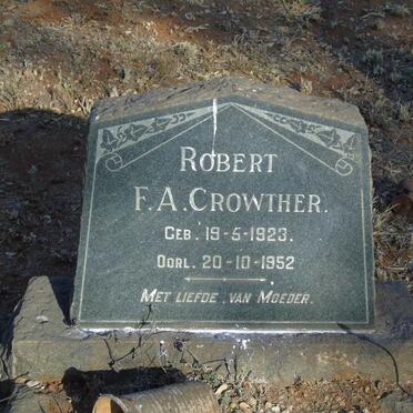 CROWTHER Robert F.A. 1923-1952