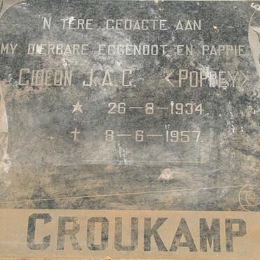 CROUKAMP Gideon J.A.C. 1934-1957