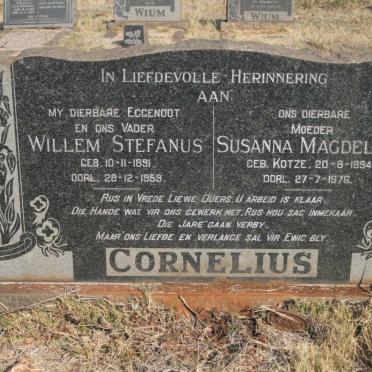 CORNELIUS Willem Stefanus 1891-1959 &amp; Susanna Magdelena KOTZE 1894-1976