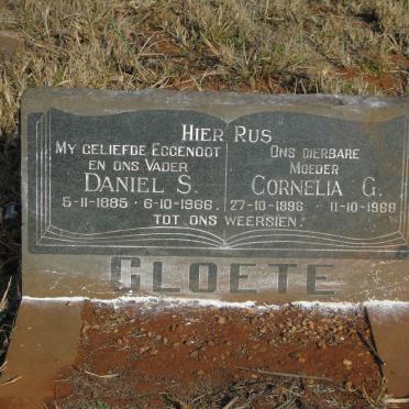 CLOETE Daniel S. 1885-1966 &amp; Cornelia G. 1896-1969