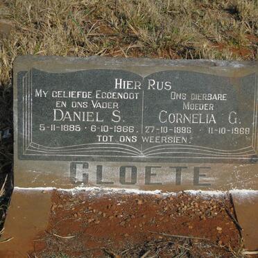 CLOETE Daniel S. 1885-1966 &amp; Cornelia G. 1896-1969