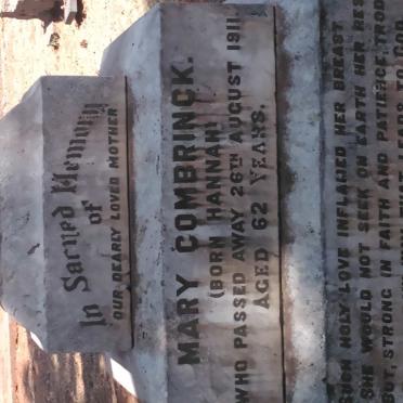 COMBRINCK Mary nee HANNAN -1911