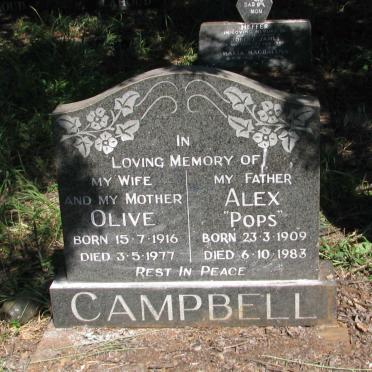 CAMPBELL Alex 1909-1983 &amp; Olive 1916-1977