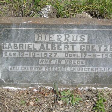 COETZEE Gabriel Albert 1927-1949