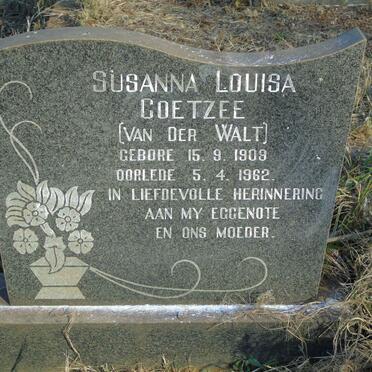 COETZEE Susanna Louisa nee VAN DER WALT 1909-1962