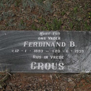 CROUS Ferdinand B. 1893-1939
