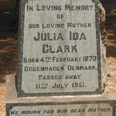 CLARK Julia Ida 1873-1951