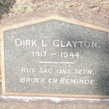 CLAYTON Dirk L. 1917-1944