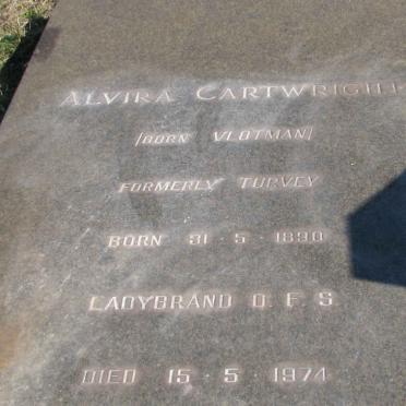 CARTWRIGHT Alvira formerly TURVEY nee VLOTMAN 1890-1974