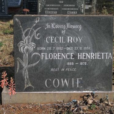 COWIE Cecil Roy 1882-1957 &amp; Florence Henrietta 1889-1972