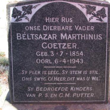 COETZER Beltsazar Marthinus 1854-1943