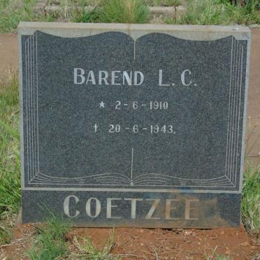 COETZEE Barend L.C. 1910-1943