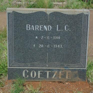 COETZEE Barend L.C. 1910-1943
