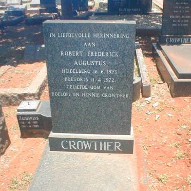 CROWTHER Robert Frederick Augustus 1923-1972