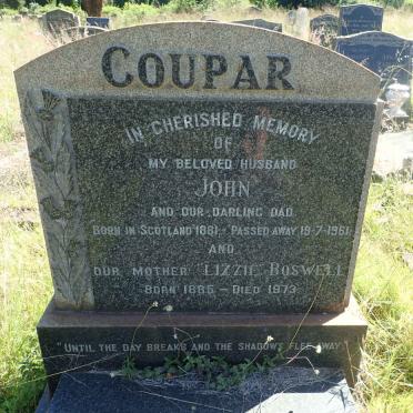 COUPAR John 1881-1961 &amp; Lizzie BOSWELL 1885-1973