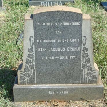 CRONJE Pieter Jacobus 1921-1957