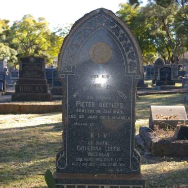 DEETLEFS Pieter -1933 :: WAGENAAR Catherina Louisa previously DEETLEFS nee REITZ 1903-1964