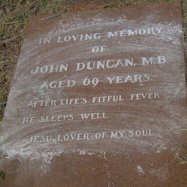 DUNCAN John