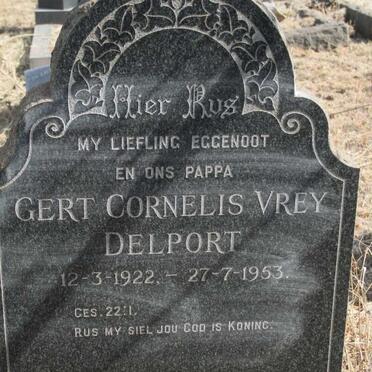 DELPORT Gert Cornelis Vrey 1922-1953