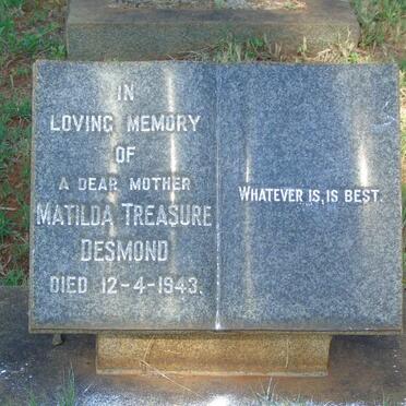 DESMOND Matilda Treasure -1943