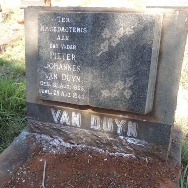 DUYN Pieter Johannes, van 1885-1943