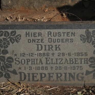 DIEPERING Dirk 1886-1955 & Sophia Elizabeth 1888-1975