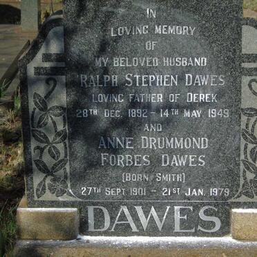 DAWES Ralph Stephen 1892-1949 & Anne Drummond Forbes SMITH 1901-1979