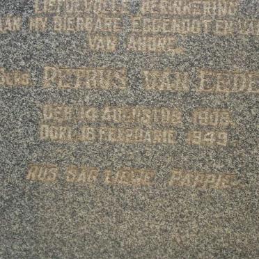 EEDEN Petrus, van 1908-1949