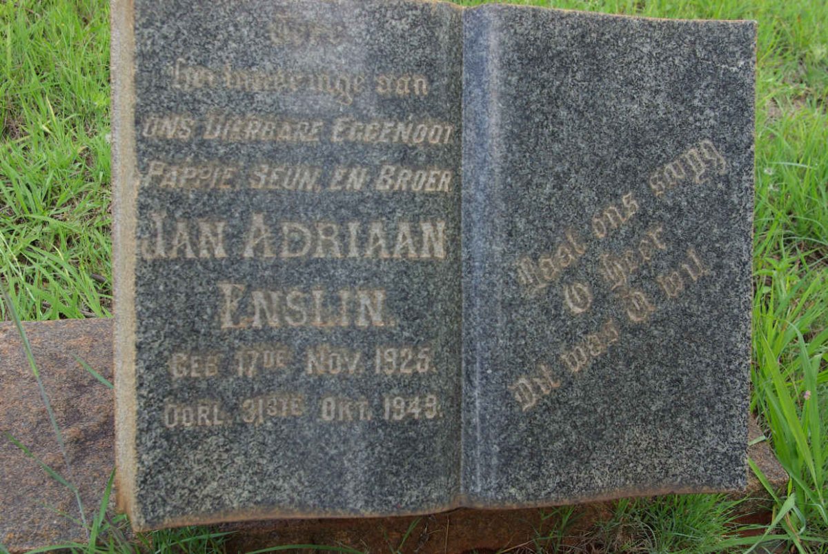 ENSLIN Jan Adriaan 1925-1949