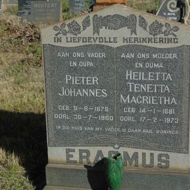 ERASMUS Pieter Johannes 1878-1960 &amp; Heiletta Tenetta Magrietha 1881-1973