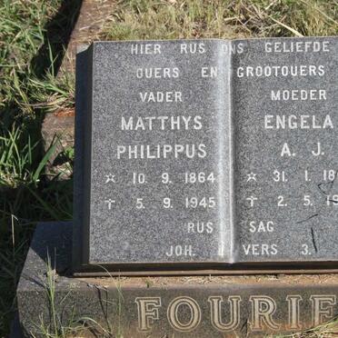 FOURIE Matthys Philippus 1864-1945 & Engela A.J. 1866-1948