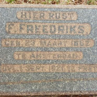 FREEDRIKS F. 1862-1921