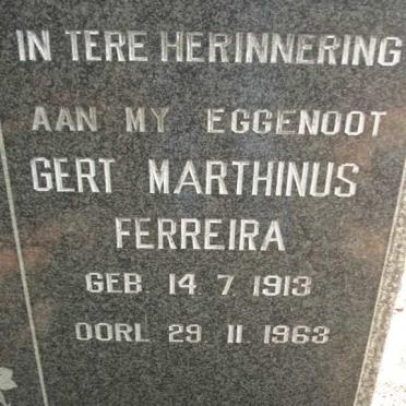 FERREIRA Gert Marthinus 1913-1963