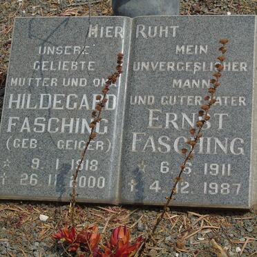 FASCHING Ernst 1911-1987 &amp; Hildegard GEIGER 1918-2000