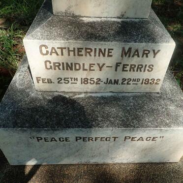 FERRIS Catherine Mary, GRINDLEY 1852-1932