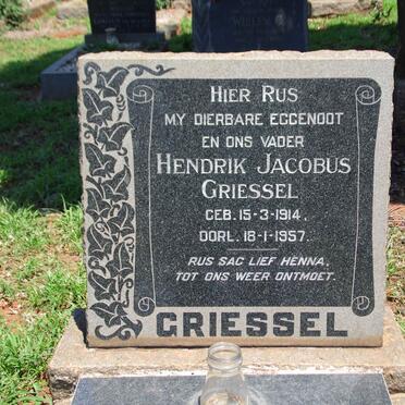 GRIESSEL Hendrik Jacobus 1914-1957