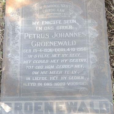 GROENEWALD Petrus Johannes 1936-1956
