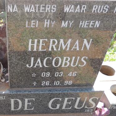 GEUS Herman Jacobus, de 1946-1998