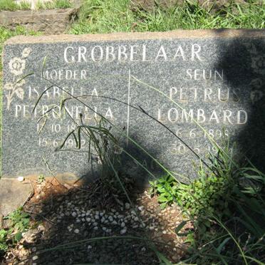 GROBBELAAR Isabella Petronella 18?4-19?2 :: GROBBELAAR Petrus Lombard 1898-19?4