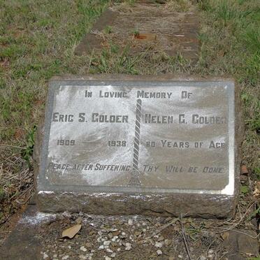 GOLDER Eric S. 1909-1938 & Helen G. 