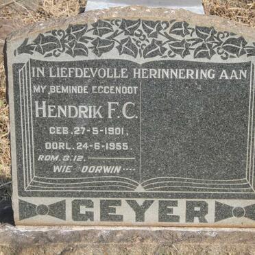 GEYER Hendrik F.C. 1901-1955