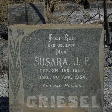 GRIESEL Susara J.P. 1897-1954