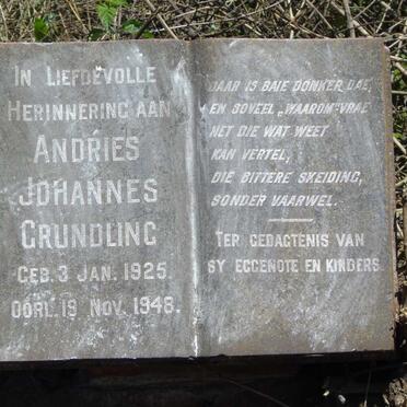 GRUNDLING Andries Johannes 1925-1948