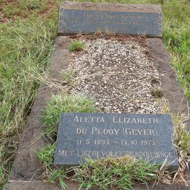 GEYER Jan Jacobus 1883-19?? :: DU PLOOY Aletta Elizabeth nee GEYER 1893-1973