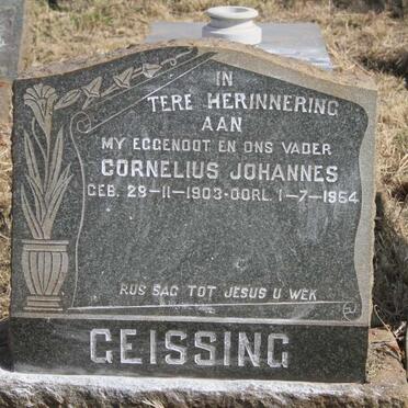 GEISSING Cornelius Johannes 1903-1954